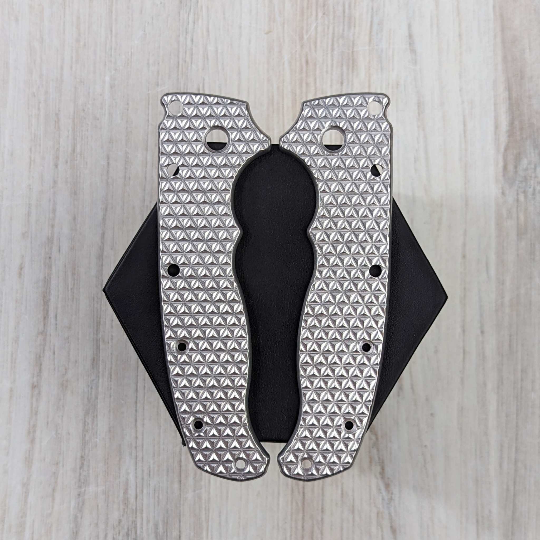 STOCKY GOAT - SMALL PIVOT - Textured Titanium Scales (Compatible with Demko AD20.5) - Image 4