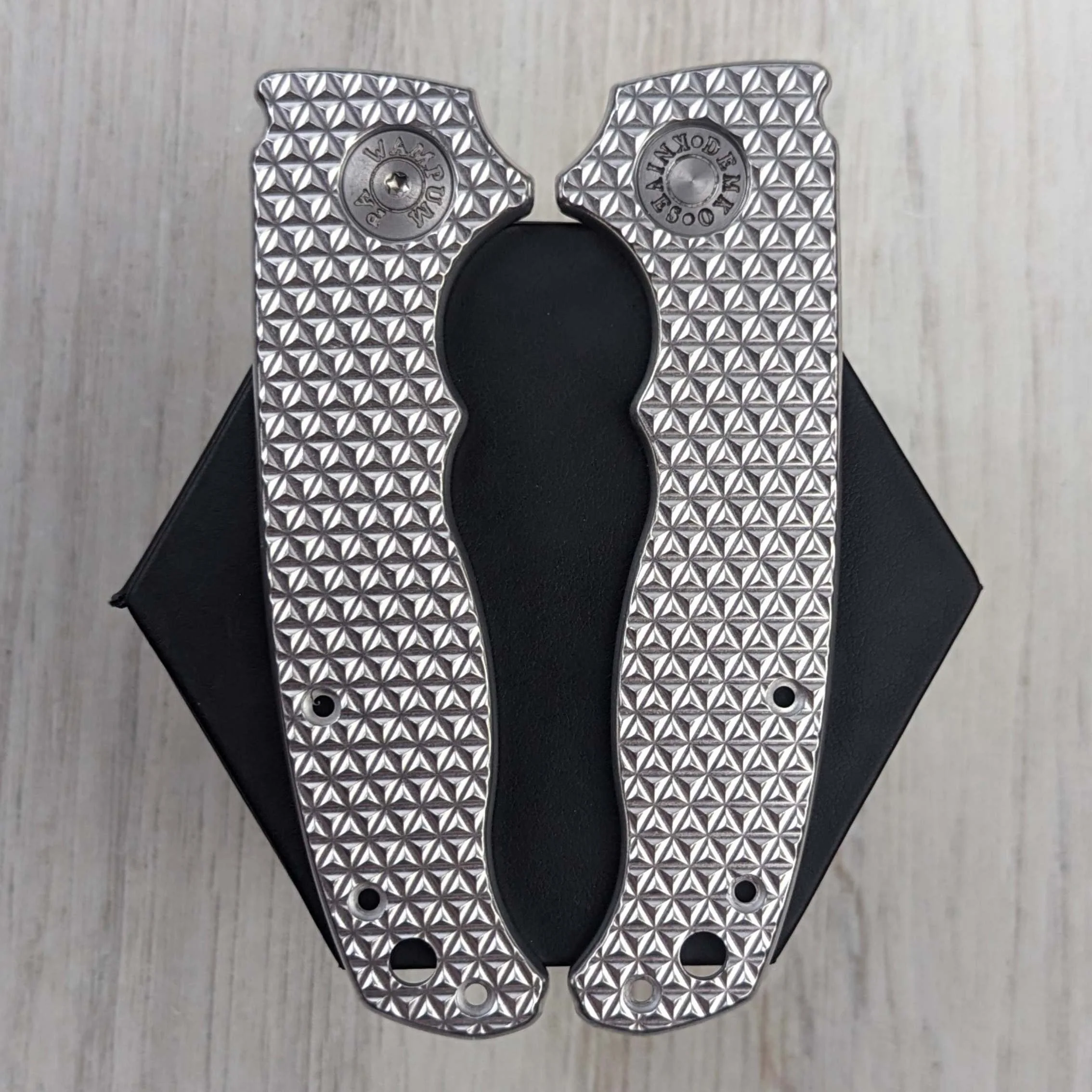 PHAT GOAT - BIG PIVOT - Textured Titanium Scales (Compatible with Demko AD20.5) - Image 6