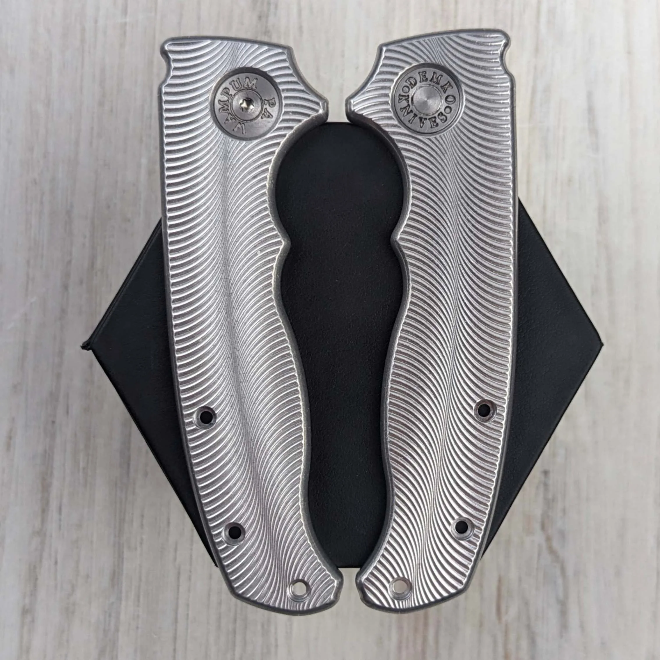 PHAT GOAT - BIG PIVOT - Textured Titanium Scales (Compatible with Demko AD20.5) - Image 7