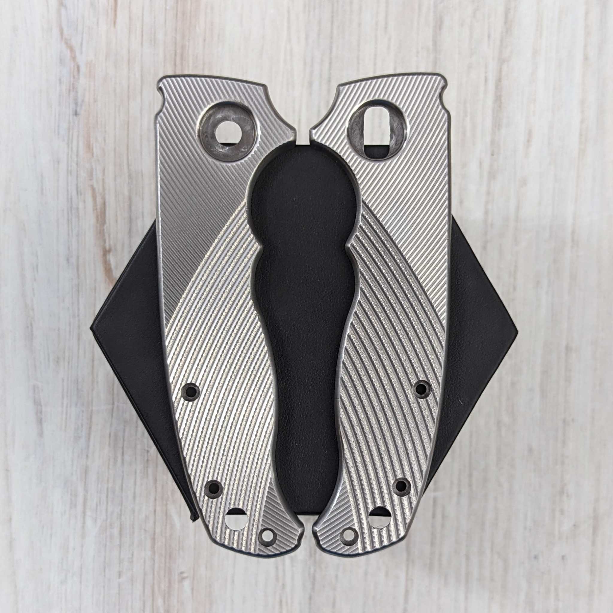 PHAT GOAT - BIG PIVOT - Textured Titanium Scales (Compatible with Demko AD20.5) - Image 3