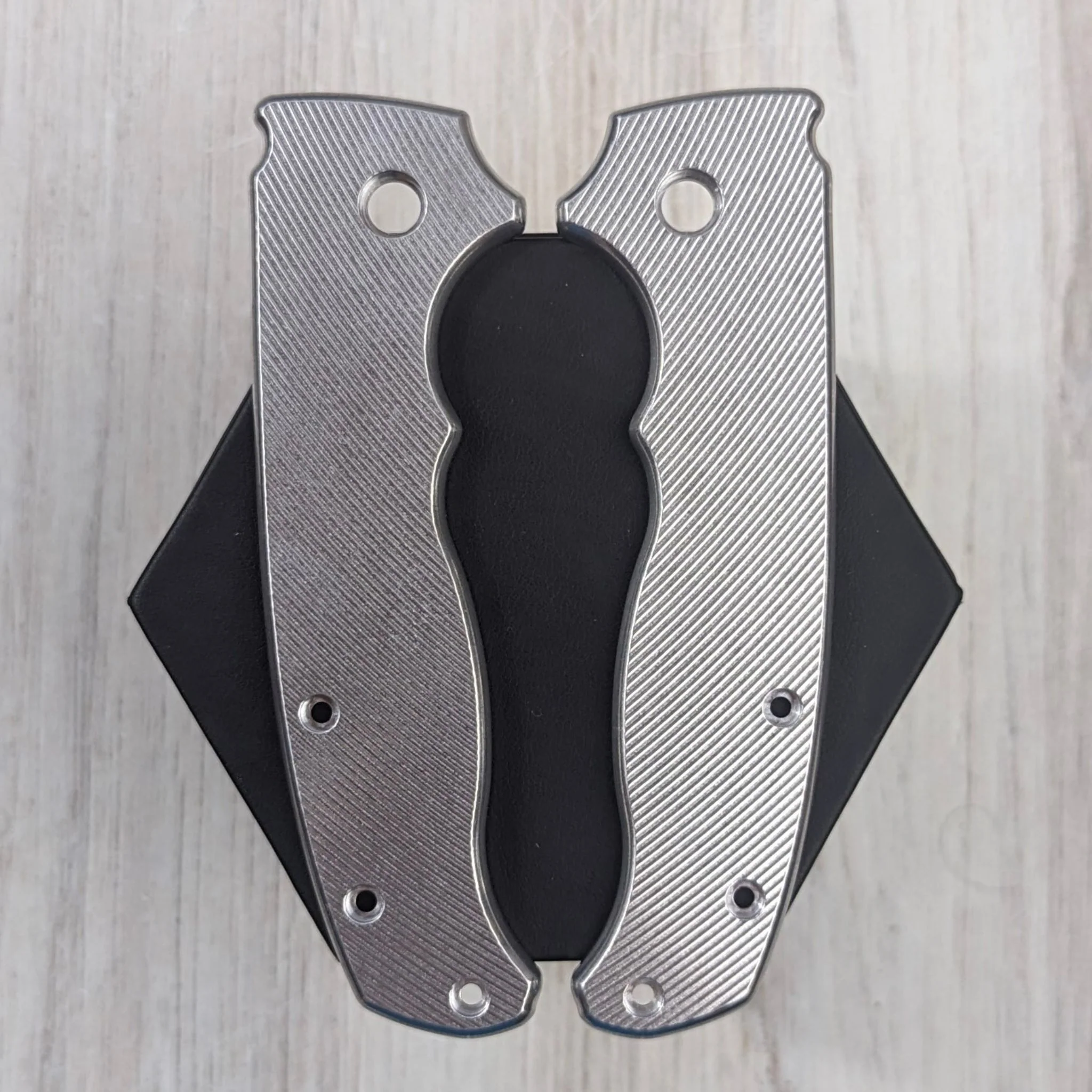 PHAT GOAT - SMALL PIVOT - Textured Titanium Scales (Compatible with Demko AD20.5) - Image 7