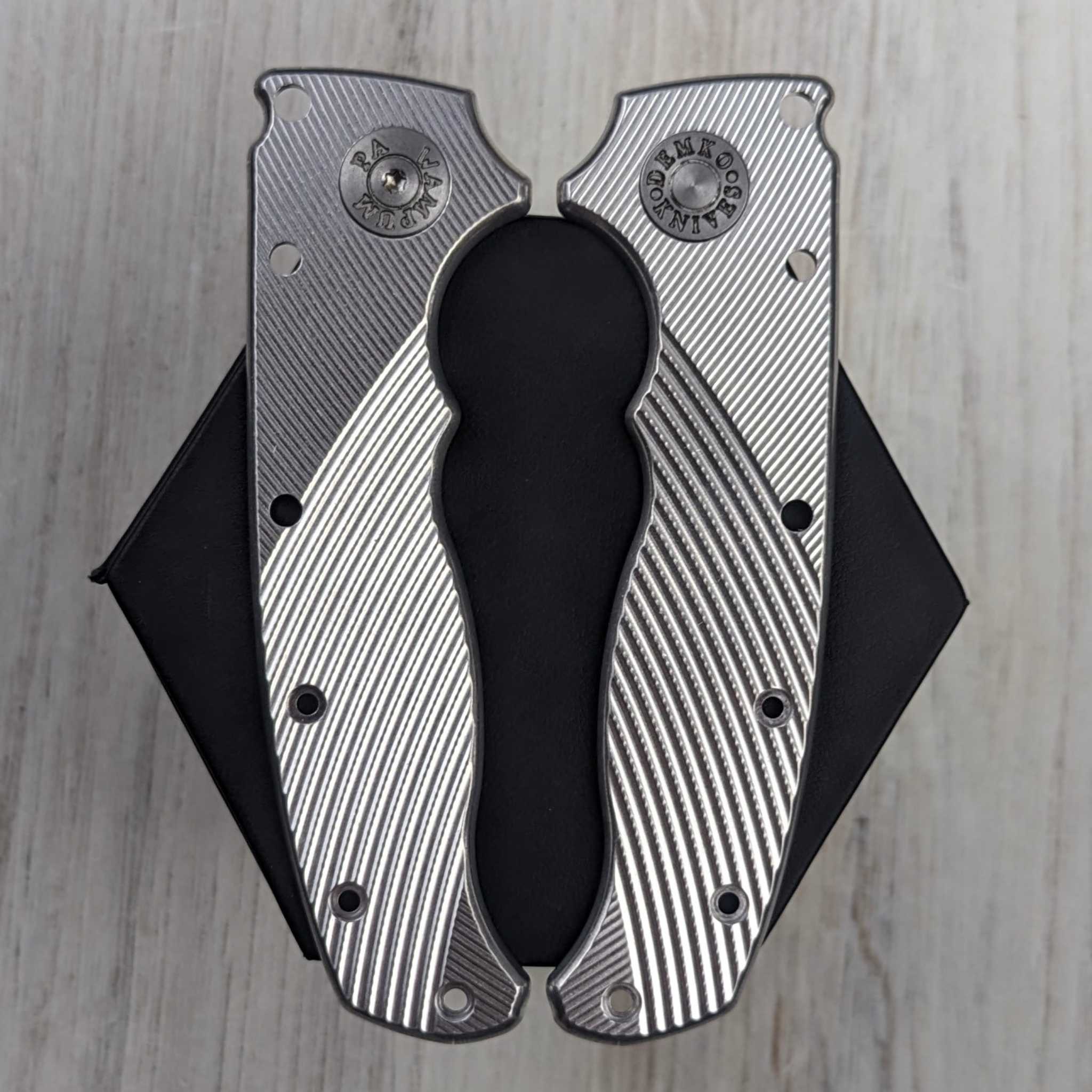 STOCKY GOAT - BIG PIVOT - Textured Titanium Scales (Compatible with Demko AD20.5) - Image 5
